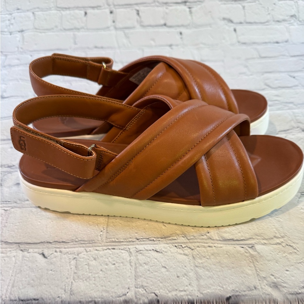 UGG Tan Leather sandals. Women size 12